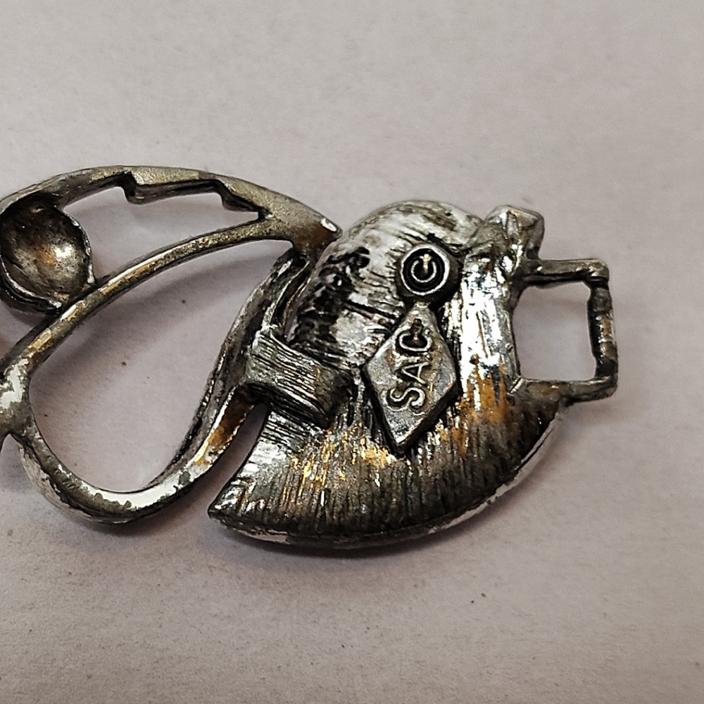 Sarah Coventry Vintage Silver Tone Leaf Link Chain Bracelet & Clip On Earrings - Picture 10 of 16